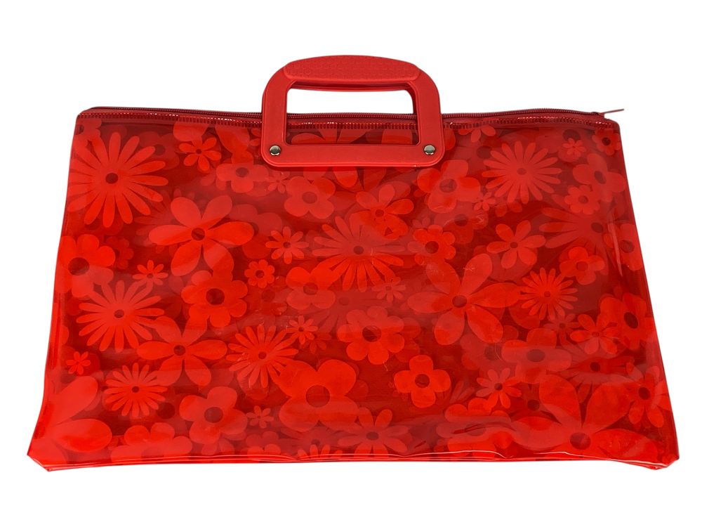 Папка-портфель ПВХ прозора "Flowers" 28 х 39см, 30мкм, 6 кольорів (33-FL)