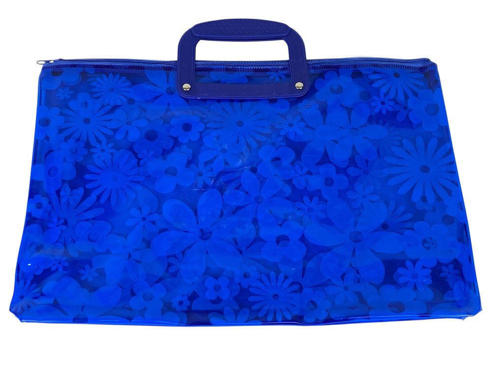 Папка-портфель ПВХ прозора "Flowers" 28 х 39см, 30мкм, 6 кольорів (33-FL)