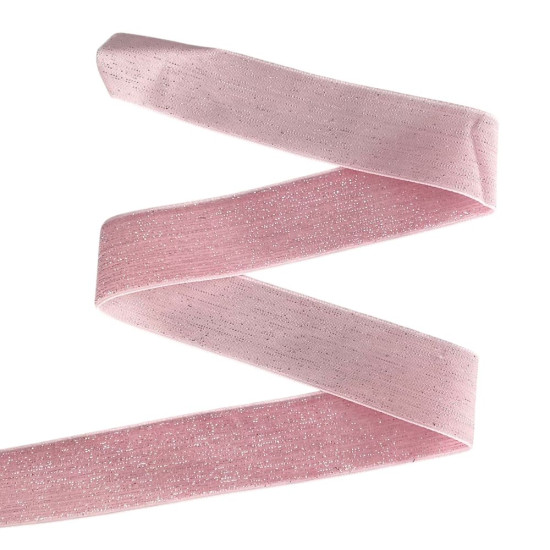 Бархатная лента  блестящая 2,5 см х 50 ярдов Розовый Marill (D16725- pink)