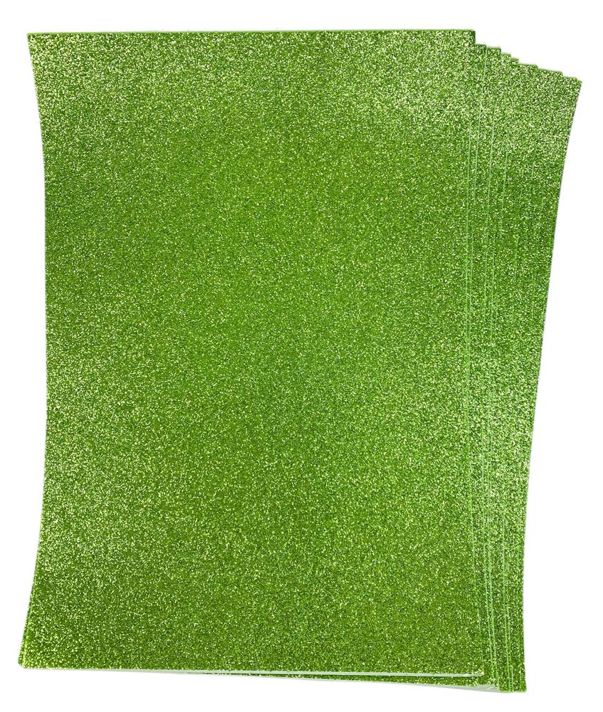 Фоамиран 1,7мм зеленый  с глиттером -10листов- самоклейка Зеленый Josef Otten (17GLKA4-051)