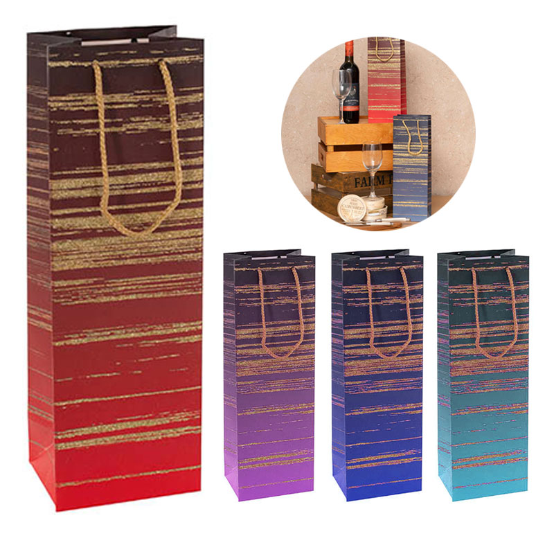 Пакет подарунковий  під пляшку, 210g , 12 x 36 x 9см (HS 9061)