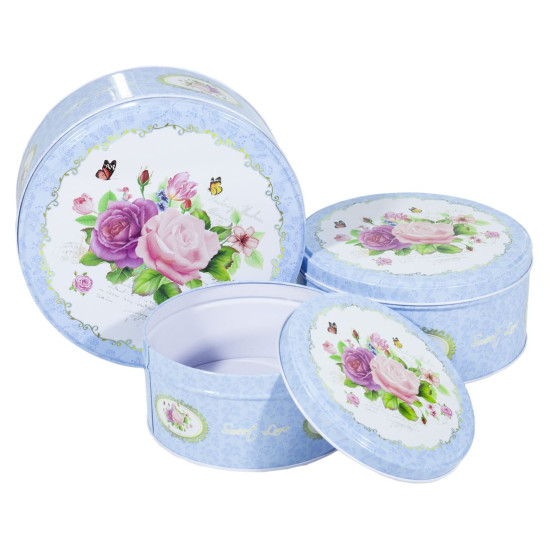 Металлическая круглая подарочная коробка MT-026-3 (MT-026-3)