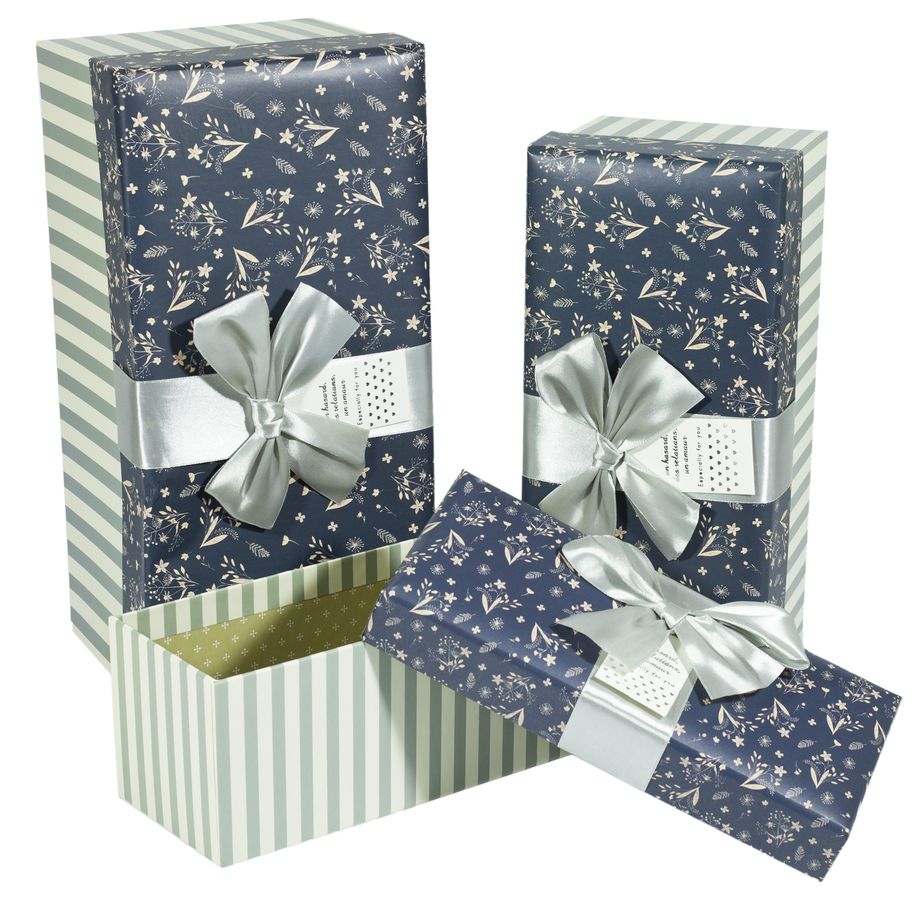 Подарункова коробка CH01-11, прямокутна, 30X14X13.5cm/25.5X12X11.5 /21X9X9cm   3шт. в наборі (CH01-11)