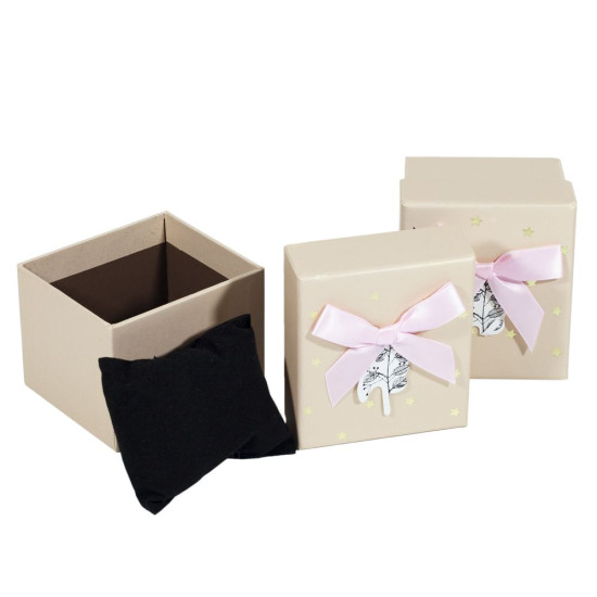 Коробка подарочная ювелирная 9,5 х 8,5 х 7см (6шт/уп) Розовый Unison (HL-B-6)