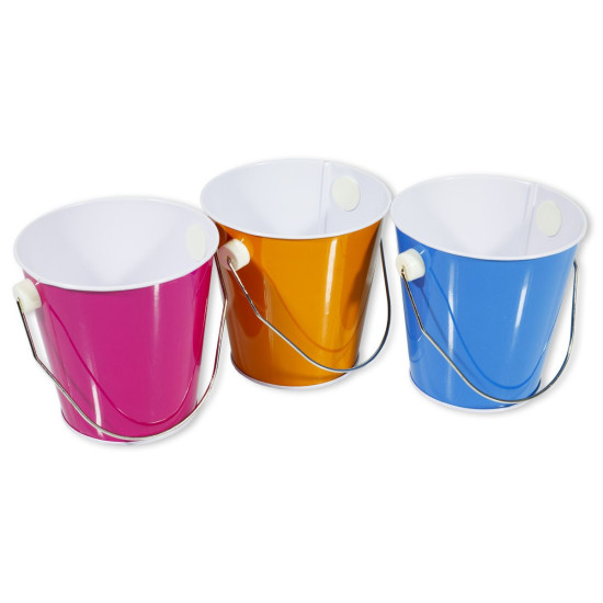 Металлическая ведерко однотонное 6 цветов (MT-020)