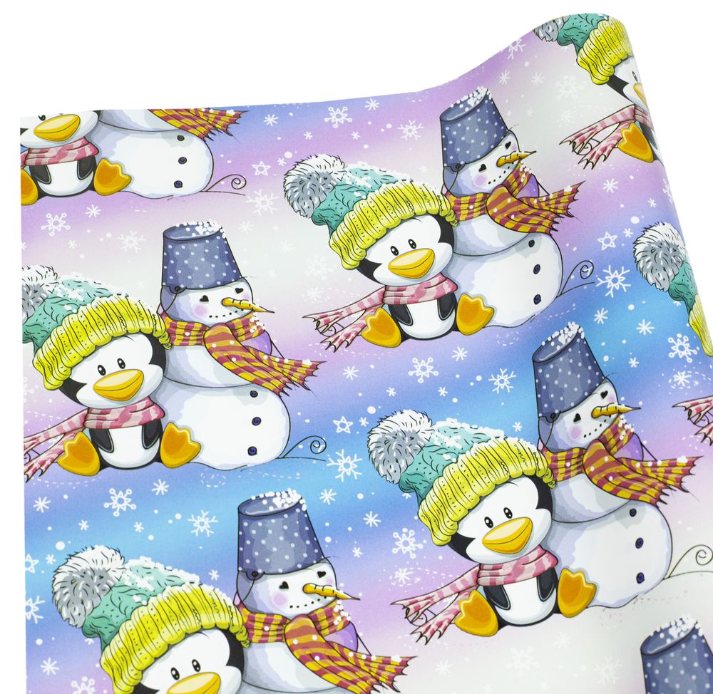 Папір подарунковий  крейдований 80г. новорічний , 1000х700  -10 аркушів  PVM10-186NY Різнокольоровий Unison (PVM10-186NY)