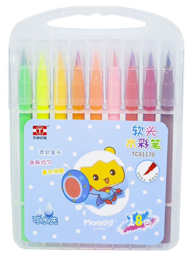 Набір фломастерів 18шт, пластиковий чемодан з ручкою (81170TC-18)