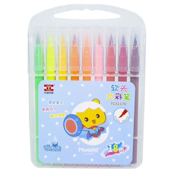 Набір фломастерів 18шт, пластиковий чемодан з ручкою (81170TC-18)