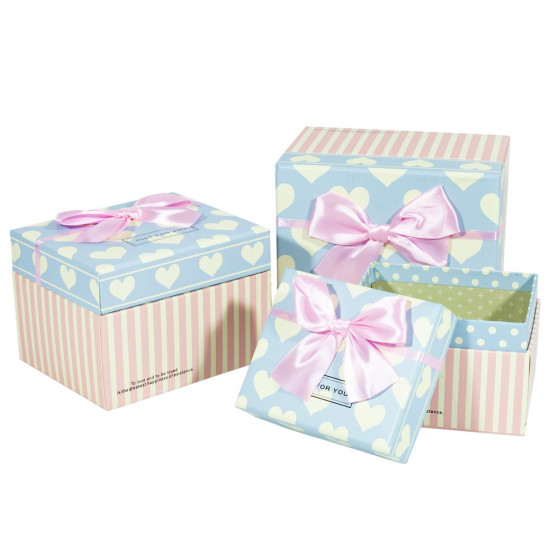 Подарункова коробка CZ01-7, прямокутна, 17.5*14.5*12.5cm/15*12.5*10.5/12.5*10.5*9cm   3шт. в наборі (CZ01-7)