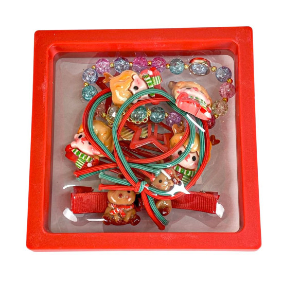 Набір дитячої біжутерії: гумки для волосся, браслет, шпильки для волосся (9329)