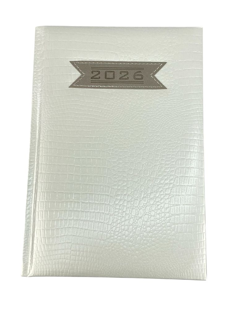 Щоденик датований лінія "Шкіра крокодила" А5, 168 сторінок (110025DL white)