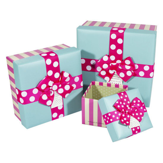 Подарункова коробка 0806-2, квадратна, 22*22*11cm/17.5*17.5*9.2/10.5*10.5*8.cm   3шт. в наборі (0806-2)