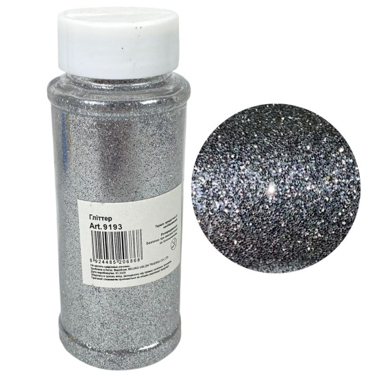 Глиттер (присыпка) 100мл  серебро Серебряный Без бренда (ZA 100-8006/9193)