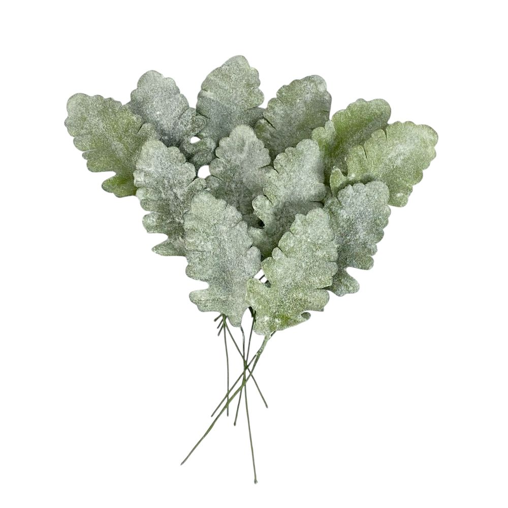 Добавка лист дубовий 5 х 6 см, зелений (12шт) (с30616)