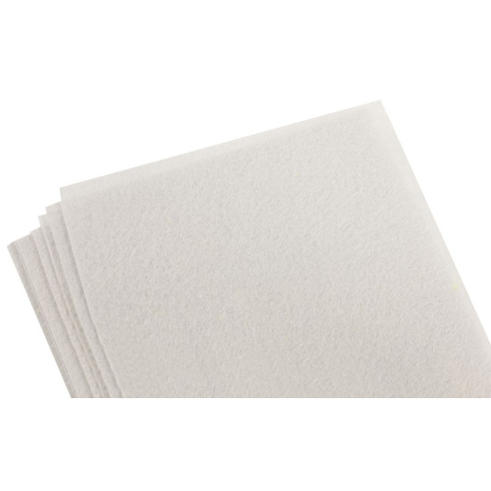 Фетр 20 х 30см, 1,2мм, 10 аркушів, білий Білий Unison (170HQ-027)