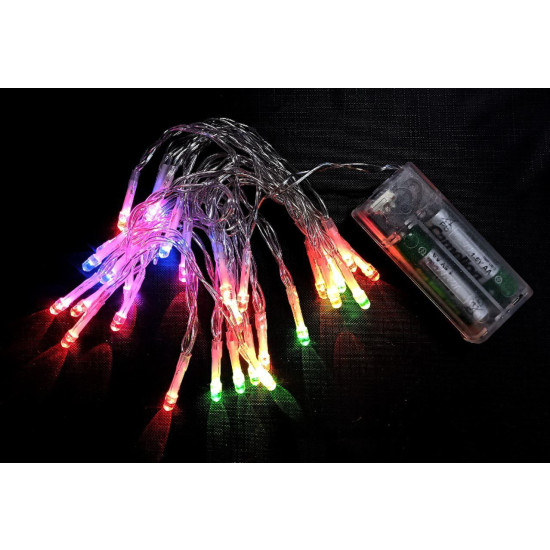 Гирлянда 30 LED 3м на батарейках, мульти Разноцветный Без бренда (1103-54)