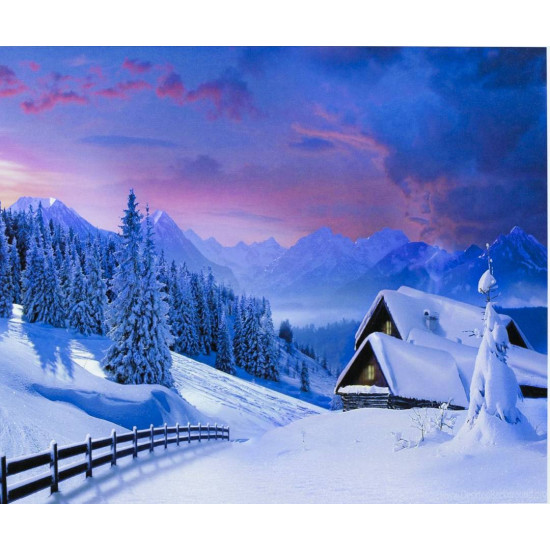 Картина по номерам "Горы" 40*50см,крас.-акрил,кисть-3шт. (5768_B)