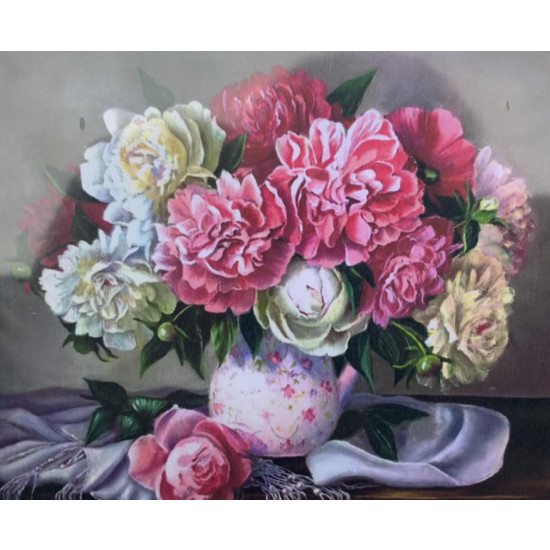 Картина за номерами 30*40см "Півонії" OPP (полотно на рамі фарб. пензля.) 2114EKTL_O (2114EKTL_O)