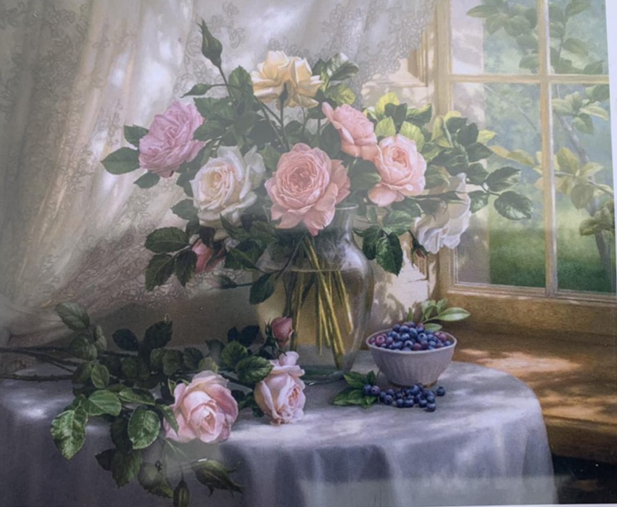 Картина за номерами 30*40см "Букет троянд" OPP (полотно на рамі фарб. пензля.) (2057EKTL_O)