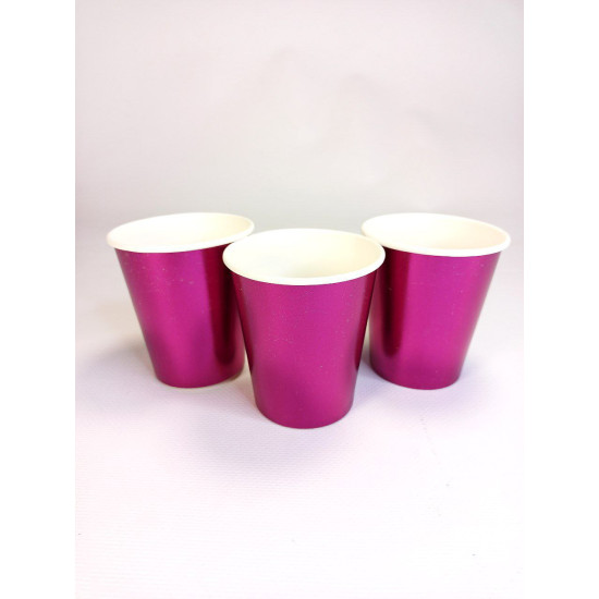 Стаканы картонные, розовый металлик, 10шт/уп Розовый Unison (7500-8)