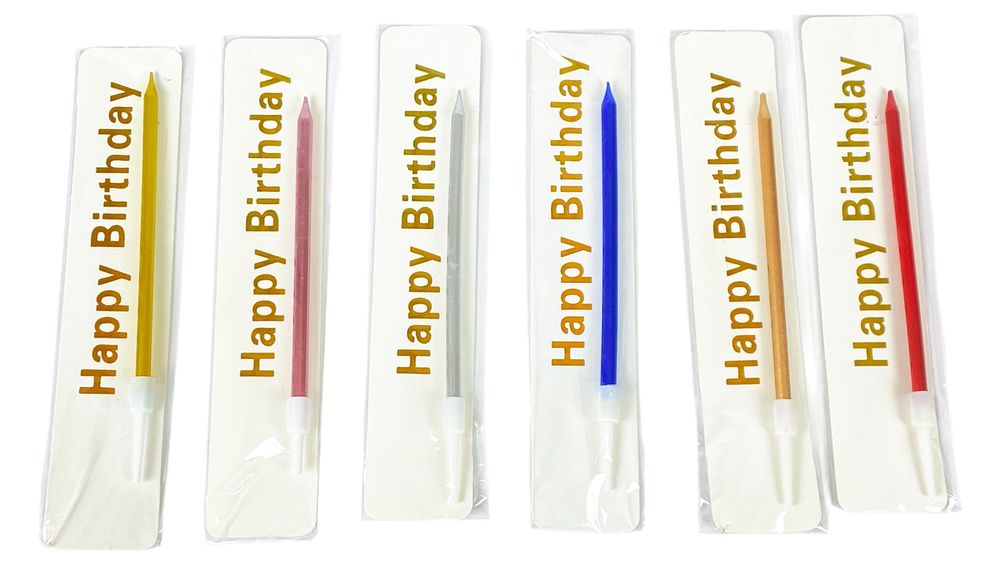 Свічка для торта "Бенто" синя 9 см (040550 blue)