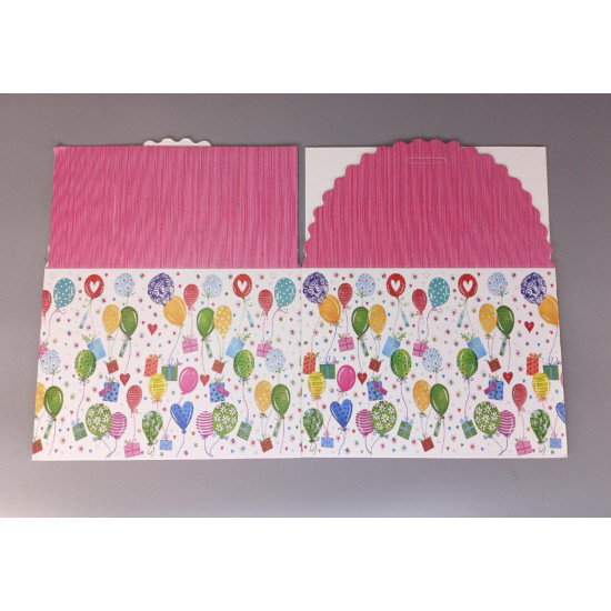 Коробка для торта 350 г 24 x 24 x 14,5см - 4 дизайни (12шт/уп) Unison (HB 8050-M)