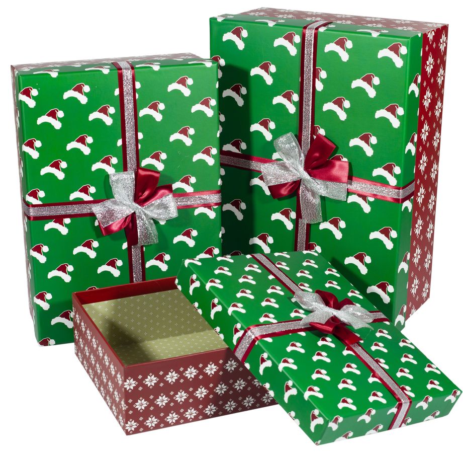 Подарункова коробка 91307-4, прямокутна, 35х25х12cm/32*22*11/25*19*8cm   3шт. в наборі (91307-4)