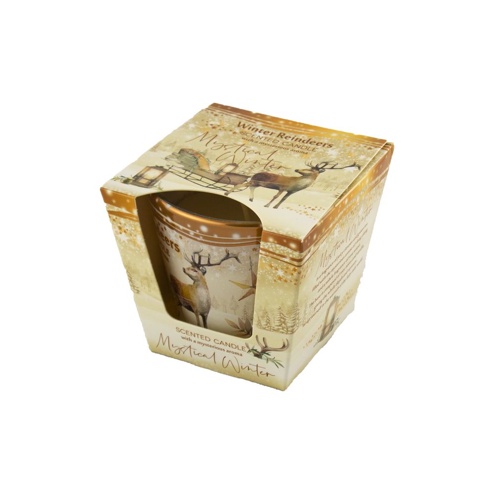 Свічка ароматична "Winter Reindeers" 30годин, 115г, 8см х 9см Різнокольоровий Bartek Candles (63401)