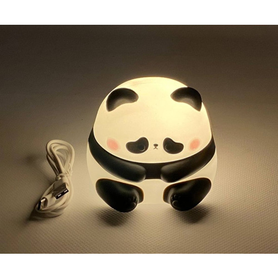 Лампа-нічник дитяча сенсорна силіконова  "Панда" змінює  5 кольорів, 10 х 10см, USB (312 - L)