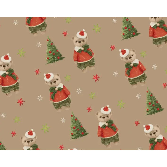 Папір новорічний для пакування подарунків 10 листів - 100 х 70 см 50г (PCZ10070-10-627)