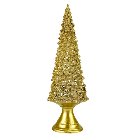 Новорічна ялинка зі  світлодіодними ліхтарями  та блиском, 28 см (L01183)