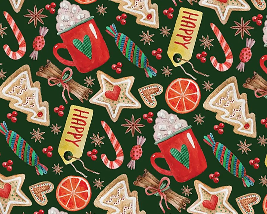 Папір новорічний для пакування подарунків 10 листів - 100 х 70 см 50г (PCZ10070-10-623)