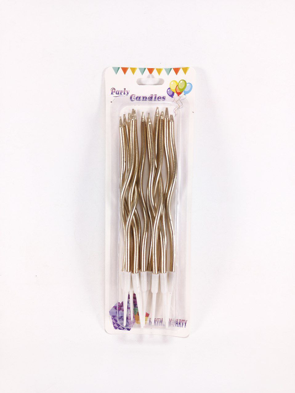 Набір свічок для торту "Коктейльний 12см", золото, 12шт/уп Золотий Pelican (868257)