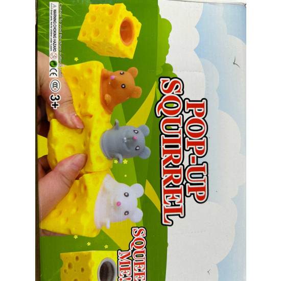 Іграшка антистрес  вистрибуюча Мишка 5см,  3 кольори Різнокольоровий Без бренду (11102)