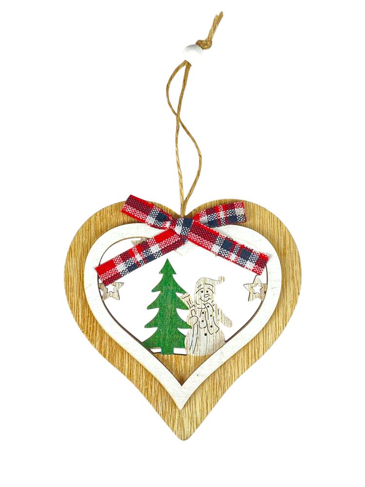 Деревʼяний кулон серце 11 х 11см (L00404.1)