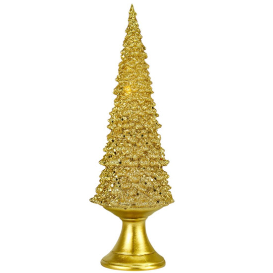 Новорічна ялинка зі  світлодіодними ліхтарями  та блиском, 35 см (L01184)