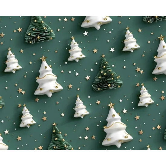 Бумага новогодняя для упаковки подарков 10 листов - 100 х 70 см 50г (PCZ10070-10-620)