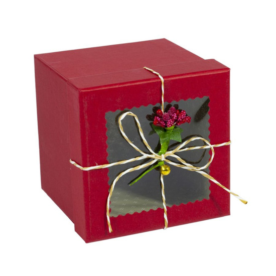 Подарункова коробка PG18-2, квадратна червона 11.5х11,5х11,5см, 4шт/уп (PG18-2)