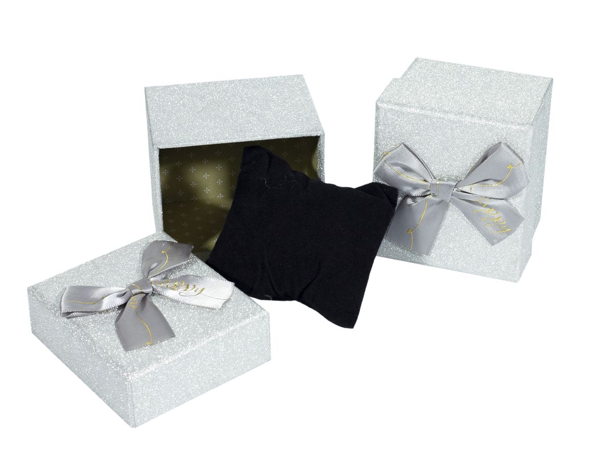 Подарункова коробка HL-B-15, прямокутна срібло  9.5х8.5х7см, 6шт/уп (HL-B-15)