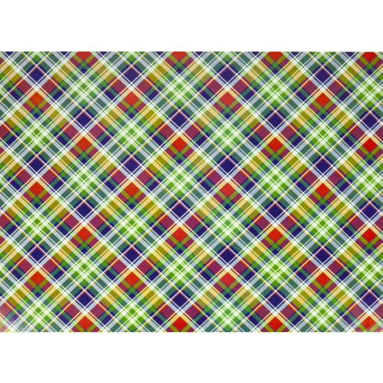 Папір подарунковий  крейдований 80г. шотландка, 1000х700  -10 аркушів (PVM10-102)