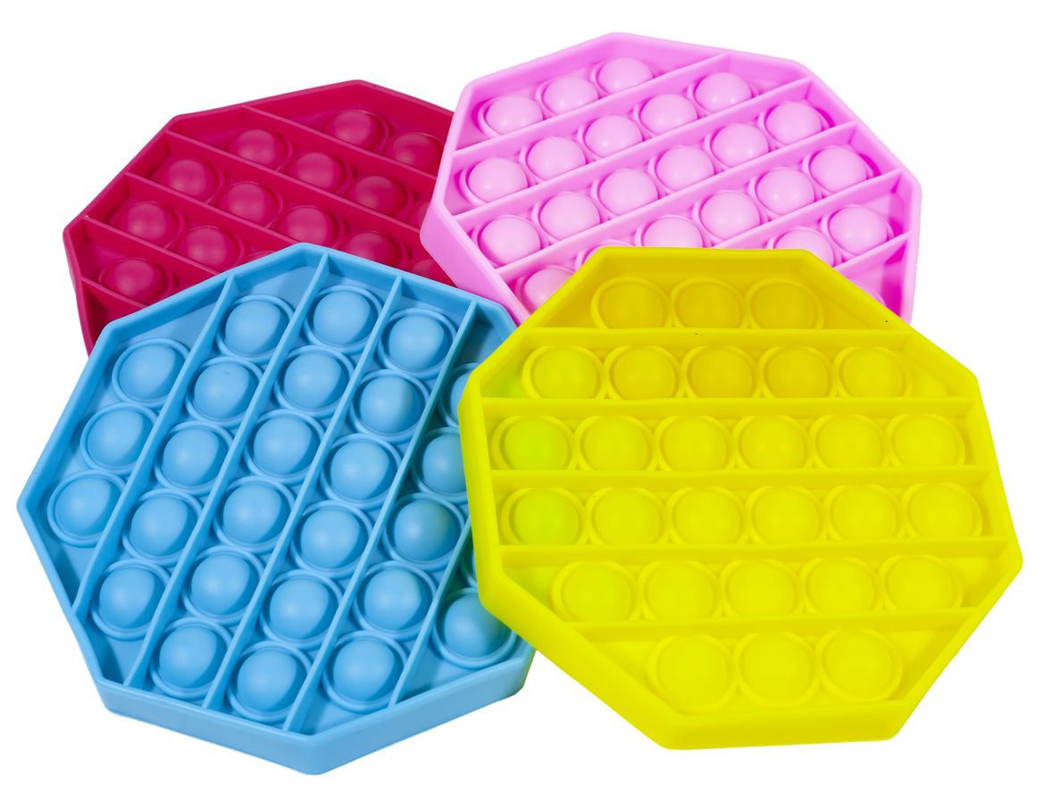 Іграшка-антистрес, пупирка однотонна, "POP IT"  восьмигранна (PI восьмигранник)