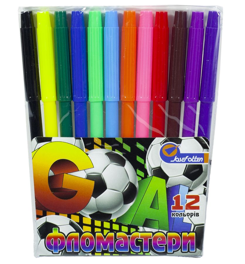 Фломастер "Goal" 12 кольорів (828BO_12)