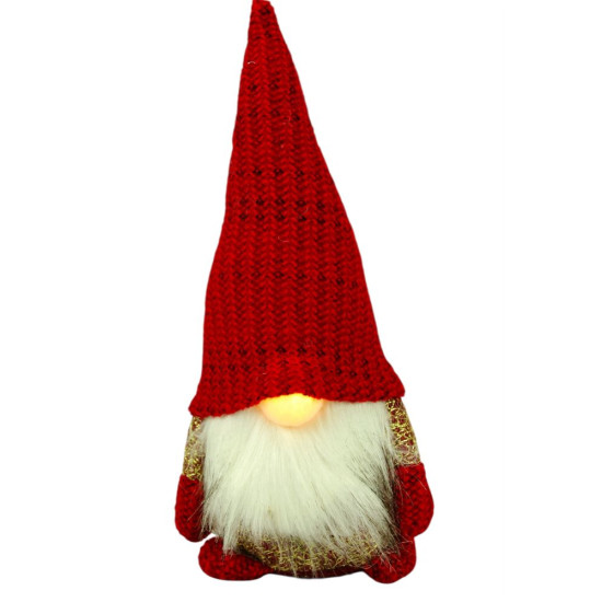 Новорічна м'яка іграшка Гном, що світиться   26 см (L01139)