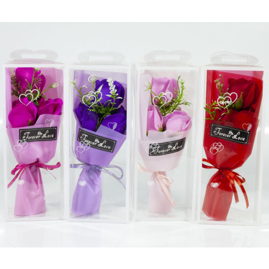 Набір подарунковий "Букет троянд" з мила, 23см Unison (863-3/868-3)