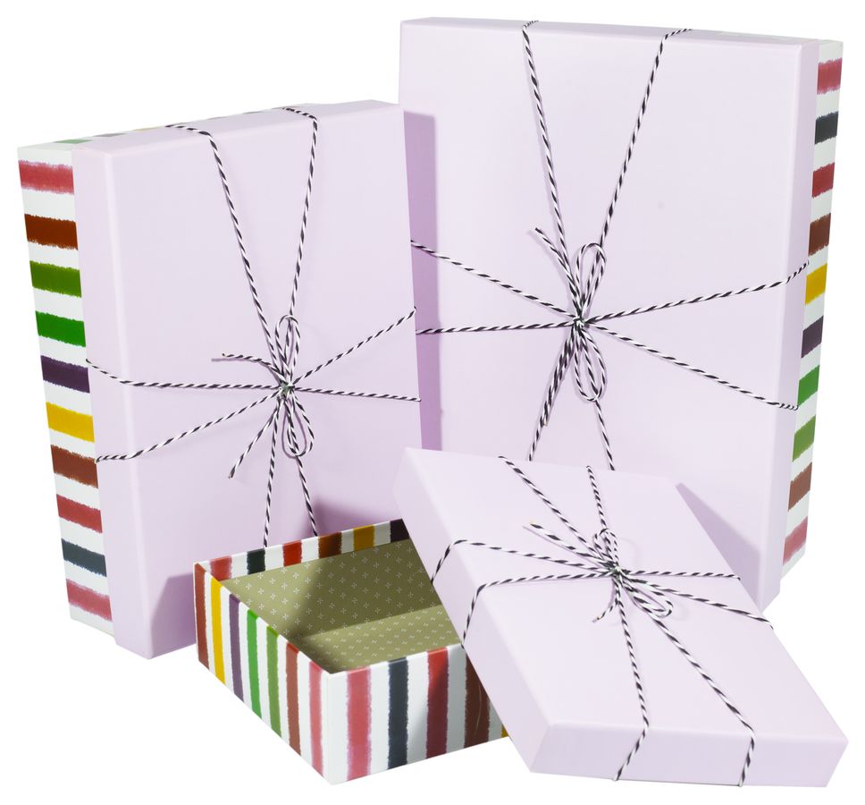 Подарункова коробка 91306-22, прямокутна рожева, 33.5х25х11.5cm/29*21*9 /24.5*17*6.5cm   3шт. в наборі (91306-22)