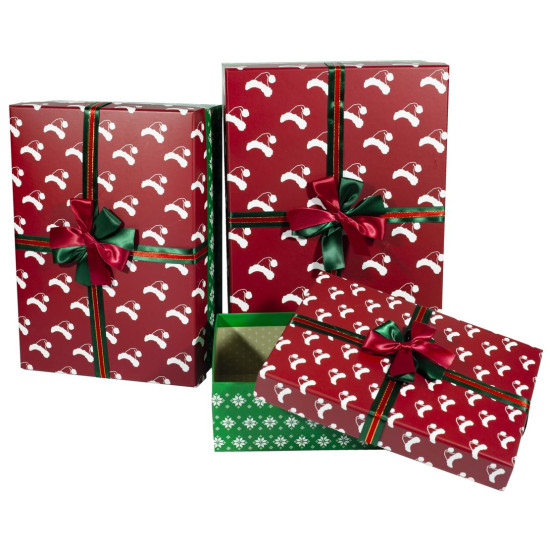 Подарункова коробка 91307-3, прямокутна, 35х25х12cm/32*22*11/25*19*8cm   3шт. в наборі (91307-3)