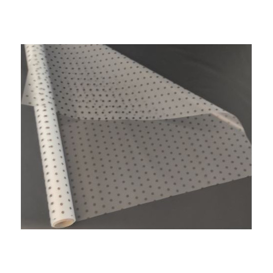 Плівка матова для квітів  0,6 х 10м,  "ГОРОХ невеликий"  чорний Прозорий Unison (PMP1779)