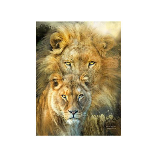 Картина за номерами "Пара левів"40 * 50см, крас.-акрил, кисть-3шт. (RA3801)