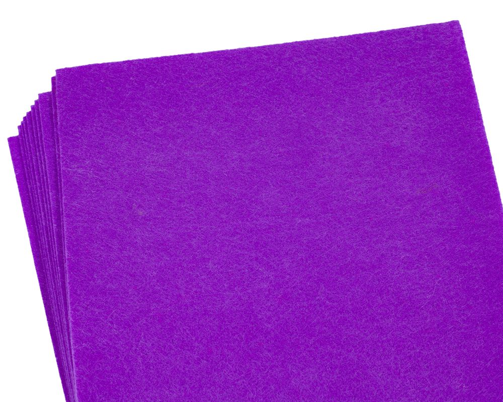 Фетр 20 х 30см, 1,2мм, 10 аркушів, бузковий Фіолетовий Unison (170HQ-037)