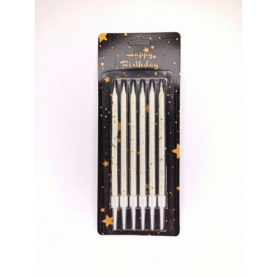 Свічки з капельками,10,5 см, молочні, 6 шт/уп Білий Unison (X-6A milky)